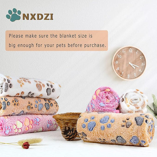 Dog Blankets for Small Medium Dogs Washable, 3 Pack Pet Blanket Washable 30" x 20", Fuzzy Soft Puppy Throw Cover for Kennel Crate Bed