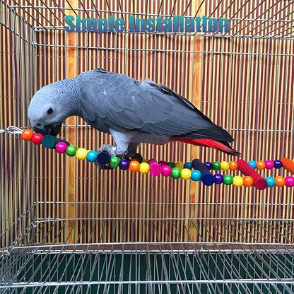 Bird Toys for Parrots Parrot Bridge, Swing Toys, and Ladders for Macaws, African Greys, Budgies, Cockatiels & Parakeets - Wooden Bird Ladder and Swing Toys for Play and Training (10Inch- 4 Ladders)