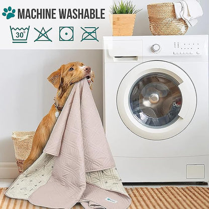 PetAmi Waterproof Couch Cover for Dogs, Waterproof Pet Blanket, Reversible Furniture Cover Sofa Protector for Pet Cat Bed, Washable Waterproof Blanket Dog Cover for Couch Seat, 30x70 Beige