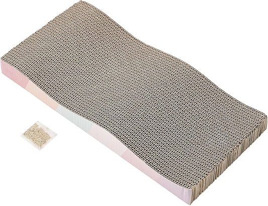 Cat Scratch Pad Cardboard cat scratchers for Indoor Cats Reversible Large Wide Corrugated with Catnip(1pcs)