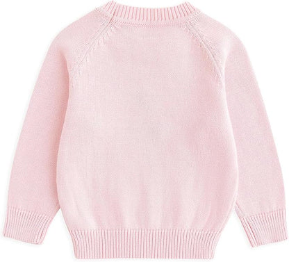 Simplee kids Baby Girl Knit Sweater with Bear in The Pocket Toddler Pullover Sweater Cute Fall Winter Clothes