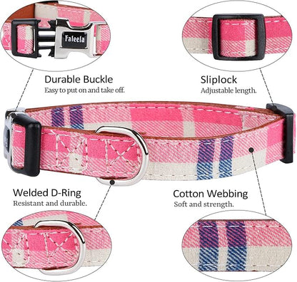 Faleela Soft &Comfy Bowtie Dog Collar,Detachable and Adjustable Bow Tie Collar,for Small Medium Large Pet (Large(Pack of 1), Pink)
