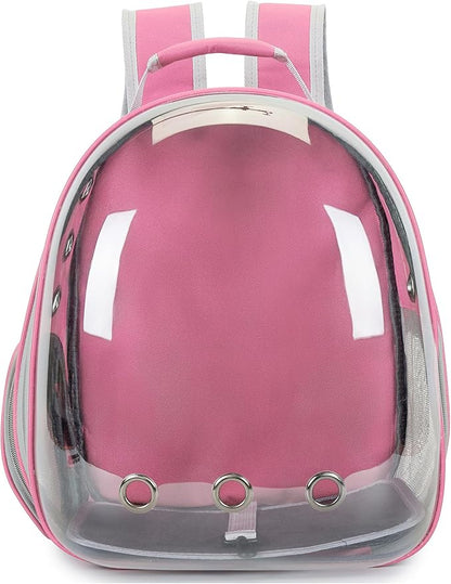 Cat Bubble Backpack Carrier for Small Medium Dogs Cats Carrying Bag, Airline Approved Pet Travel Carrying Bag Dog Hiking Walking Outdoor Backpack (Pink)
