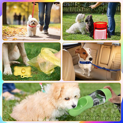 Abbylike 50 Pcs Puppy Supplies Starter Kit for Small Dogs Puppy Essentials Includes Leash, Bowls, Teeth Brushes, Water Bottle, and More Accessories for Dogs Pet Day Welcome Gift(Colorful)