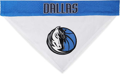 Pets First NBA Dog Bandana - Dallas Mavericks Reversible Pet Bandana. 2 Sided Home & Away Sports Bandana with a PREMIUM Embroidery TEAM Logo, Large/X-Large