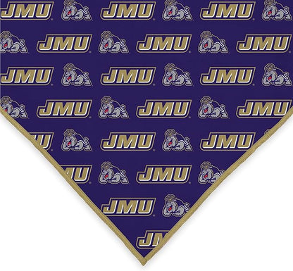 James Madison Dukes Bandana for Dogs and Cats | Fits Pets Great Gift Idea | Easy-to-Tie (Small, 13")