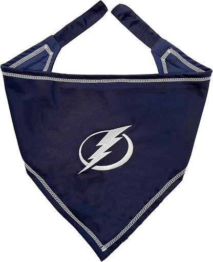 Pets First NHL Tampa Bay Lightning TIE Bandana, Size Large/X-Large. Dog Bandana Scarf Bib for Pet Cat Dog. The Ultimate Game-Day, Party Bandana