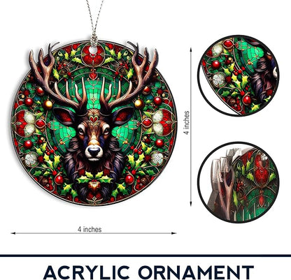 Reindeer Ornament, Reindeer Ornaments for Christmas Tree, Hunting Ornaments for Christmas Tree, Classic Gothic Fantasy Christmas Ornaments 2025, Deer Decor, Woodland Holiday Ornament Gift
