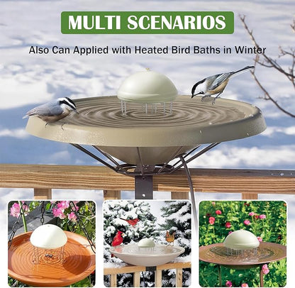 Buzzlett Bird Bath Water Circulator, Water Agitator for Bird Bath, Battery Powered, Energy Saving Switch Design and Quiet, Attract Birds