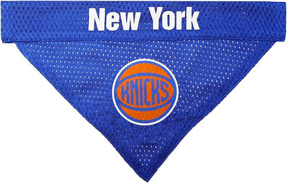 Pets First NBA Dog Bandana - New York Knicks Reversible Pet Bandana. 2 Sided Home & Away Sports Bandana with a PREMIUM Embroidery TEAM Logo, Large/X-Large