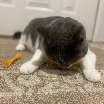 SPOT Kitty Fun Tubes Cat Toy | Bouncy Cat Toy with Catnip Inside for Cats and Kittens to Bite, Swat and Chase | Interactive Cat Toy | 3 Pieces