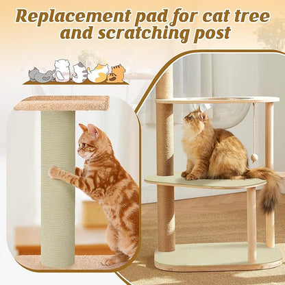 39.3''x14.6'' Trimmable Cat Scratch Furniture Protector - Climbing Self-Adhesive Cat Scratching Pad Mat, Couch Protector from Claws for Scratch Post Cat Tree Shelves Wall, Beige