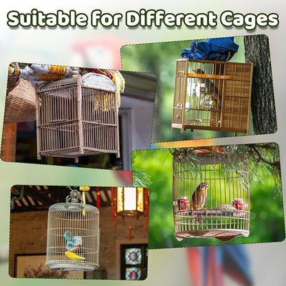 Adjustable Bird Cage Cover, 41-67‘’Bird Cage Seed Catcher Guard White Soft Airy Nylon Mesh Net Birdcage Cover Skirt Netting Seed Catcher Birdcage Accessories for Parrot Enclosures Cages