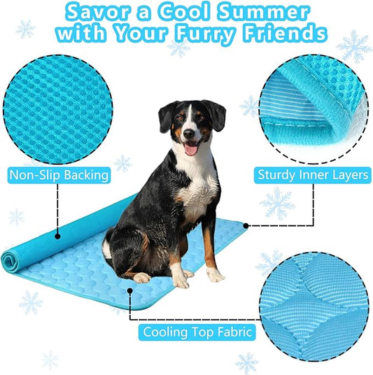 Dog Cooling Mat for Dogs, Pet Cooling Pad Bed for Dog Easy Washable for All Types of Pets and Perfect for Both Indoor and Outdoor Use, Including Car Seats 40" x 28"