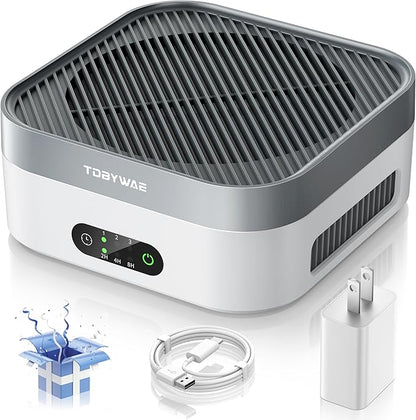 Air Purifier for Home – True HEPA Filter for Pets, Smoke & Allergies | 600 Sq Ft Coverage | Ultra-Quiet & Portable for Bedroom/Travel