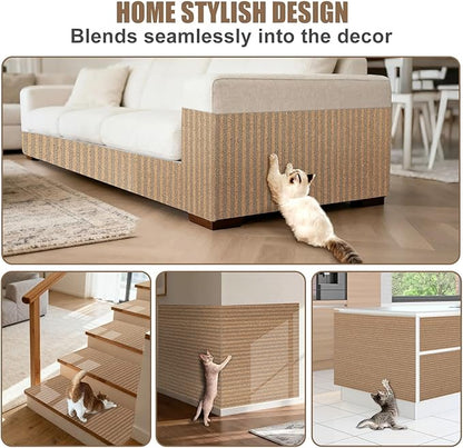 Natural Cork-Cat Scratcher Mat-Cat Scratch Pad Rug-cat Couch Protector-Wall Scratchers for Indoor Kitten Scratching&Stretching-Scratch Furniture Protector for Post&Sofas&Carpets&Floor-Kitty Gifts