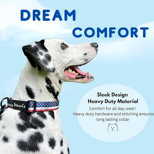 ShawnCo Dream Walk Dog Collar- Premium, Adjustable and Comfortable Pet Collar for Small, Medium, Large and Extra Large Dogs (L, Sunset Orange)