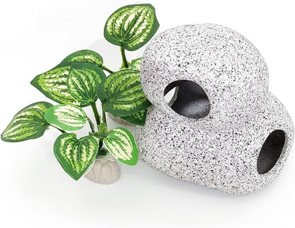 Fish Aquarium Decorations Cave Hide with Viewing Window for Betta Fish Tank Accessories