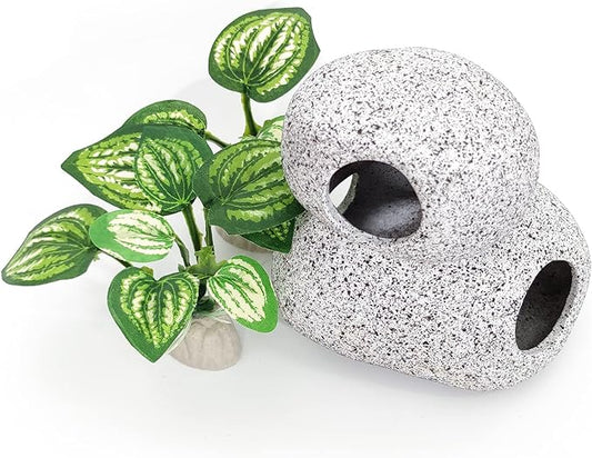 Fish Aquarium Decorations Cave Hide with Viewing Window for Betta Fish Tank Accessories