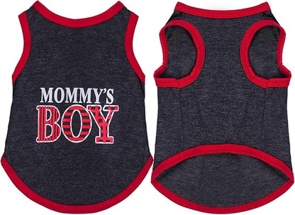 4 Pack Dog Shirts Summer Printed Puppy Clothes Novel Sleeveless Pet T Shirts Dog Clothes for Small Medium Dogs Cats Boy(XS)