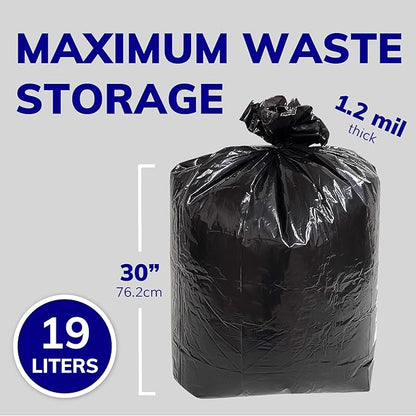 ActiveDogs Dog Poop Bucket Bags 12PK - Heavy Duty 5 Gallon Poop Bags for Dogs Waste Removal Trash Can, Bucket or Pail - Extra Thick 1.2ml Plastic Tear Resistant & Leak Proof Refill Liners