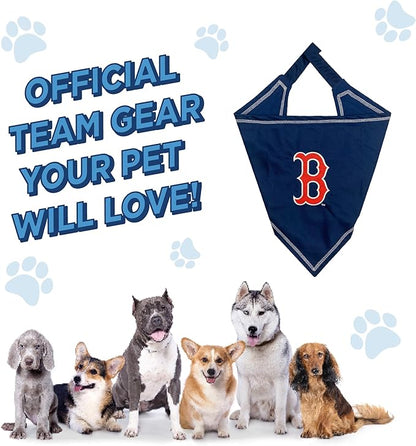 Pets First MLB Boston RED SOX TIE Bandana, Large/X-Large. Dog Bandana Scarf Bib for Pet Cat Dog. The Ultimate Game-Day, Party Bandanna, Birthday Event