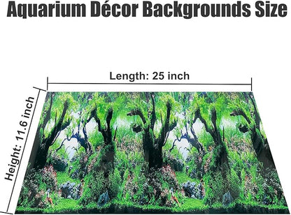 Fish Aquarium Background Poster Beach Fish Backdrop for Aquarium 10 20 Gallon Tank Wallpaper Fish Tank Background Double Sides Fish Tank Stickers