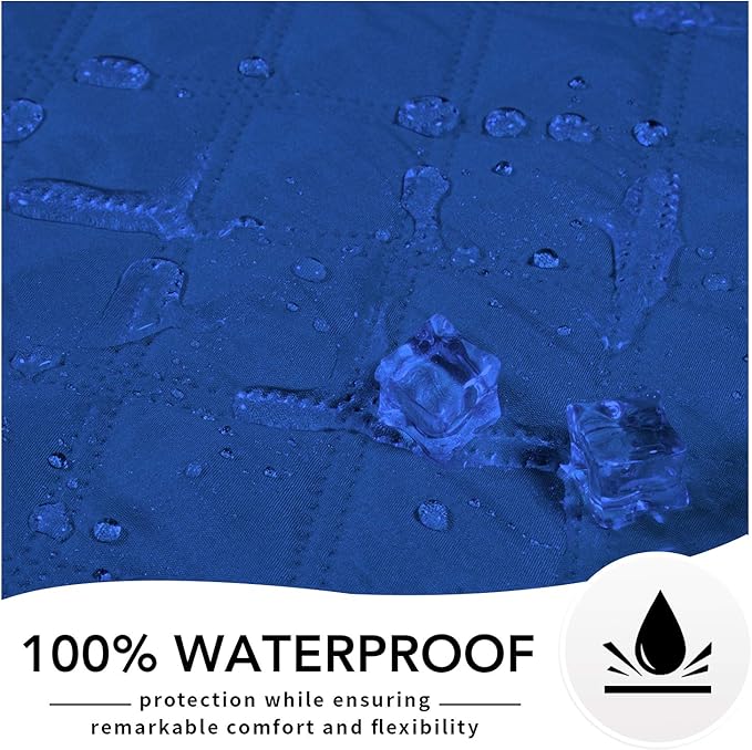 Easy-Going 100% Waterproof Dog Bed Cover, Non-Slip Pet Blanket for Furniture, Washable Couch Cover, Repleasement Sofa Cover (68X82 in,Classic Blue)