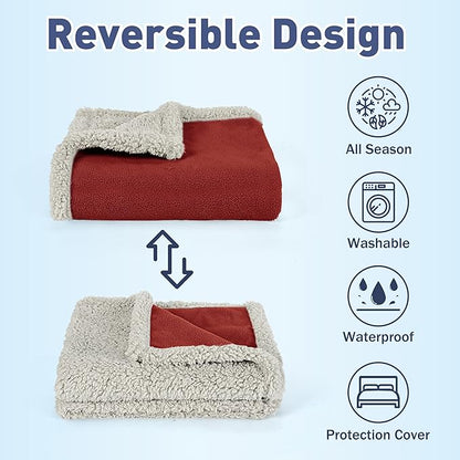 Kritter Planet Waterproof Dog Blanket, Reversible Water Proof Pet Blanket for Couch, Bed & Sofa, Washable Couch Covers for Large Dogs - Protects Furniture from Fur, Dirt, and Accidents