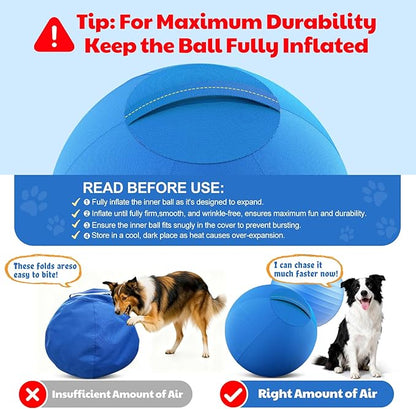 Happypaw 18'' Herding Ball for Dogs – Enhanced Chew Resistance & Heavy-Duty Material,Durable Dog Toy Agility Equipment for Australian Shepherds, Cattle, Border Collies, and Small/Medieum Breed