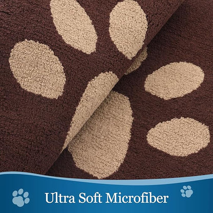 Buganda Dog Door Mat for Muddy Paws, Absorbent Dirt Trapper Washable Indoor Doormats, Non Slip Low-Profile Mud Mat for Dogs, Front Entrance Doormat for Inside Floor (30x20 Inches, Brown)