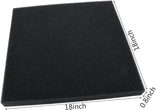 Aquarium Filter Bio Sponge Pad, Foam Sponges Filter Media, Cut fit it Filter Accessories for Fish Tanks and Ponds (18"x18"x1.6" (50PPI) 1 Pack)