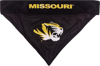 Pets First Collegiate Pet Accessories, Reversible Bandana, Missouri Tigers, Large/X-Large (Pack of 2)