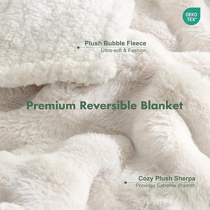 Soft Cozy Waterproof Puppy Blankets for Small Dogs - Room Decor Cat Blanket for Couch Furniture Protector, Washable Dog Blankets for Indoors & Outdoors, Cream, 25"x35"