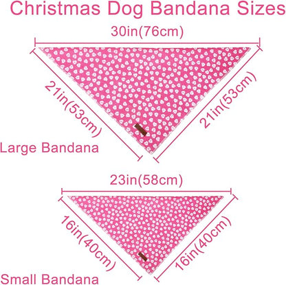 Valentine Dog Bandana, Pink Heart Triangle Bid Scarf for Small Medium Dog, Cotton Pet Kerchief for Girl Boy Dogs or Cats, Red Dog Bandana, Cute Adorable Puppy Bandana