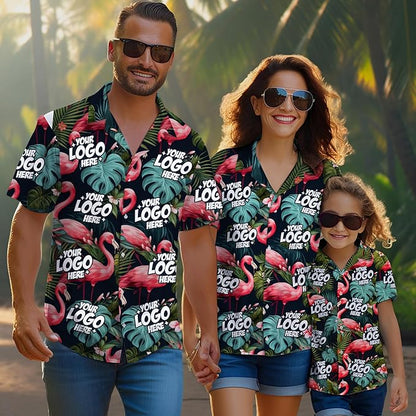 Custom Hawaiian Shirt with Face Photo Picture for Men Women Kids Youth Adult, Tropical Personalized Hawaiian Shirts Gift