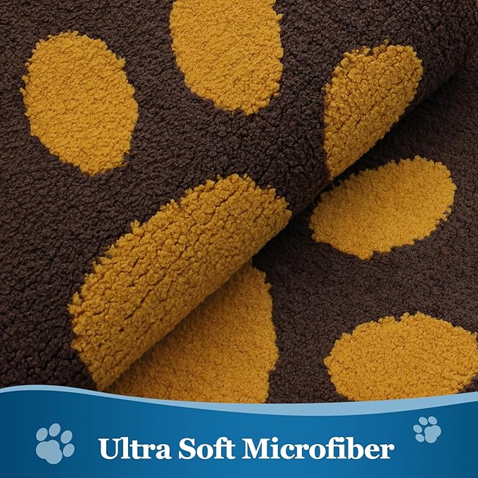 Buganda Dog Door Mat for Muddy Paws, Absorbent Dirt Trapper Washable Indoor Doormats, Non Slip Low-Profile Mud Mat for Dogs, Front Entrance Doormat for Inside Floor (40x32 Inches, Coffee)