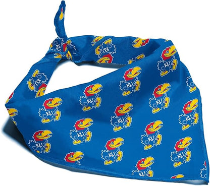 Kansas Jayhawks Officially Licensed Bandana for Dogs and Cats | Fits Pets Great Gift Idea | Easy-to-Tie (Small, 13")