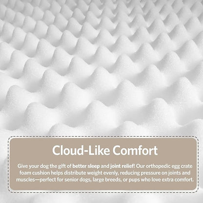 MidWest Homes for Pets Orthoperdic Egg-Crate Nesting Pet Bed w/ Teflon Fabric Protector, Small Brown