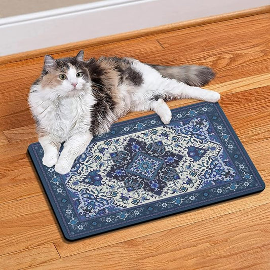 Pet Feeding Mat for Floors Waterproof Dog Mat for Food and Water Absorbent Quick Dry Non Slip mat for Cat Bowls