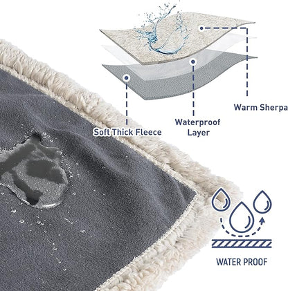 Kritter Planet Waterproof Dog Blanket, Reversible Water Proof Pet Blanket for Couch, Bed & Sofa, Washable Couch Covers for Large Dogs - Protects Furniture from Fur, Dirt, and Accidents
