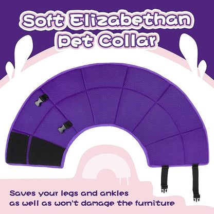 Dog Cone Collar After Surgery, Adjustable Soft Recovery Cone for Small Dogs to Stop Licking, Light-Weight Comfortable Elizabethan Collar for Dogs Anti-Bite Lick Protective Wound