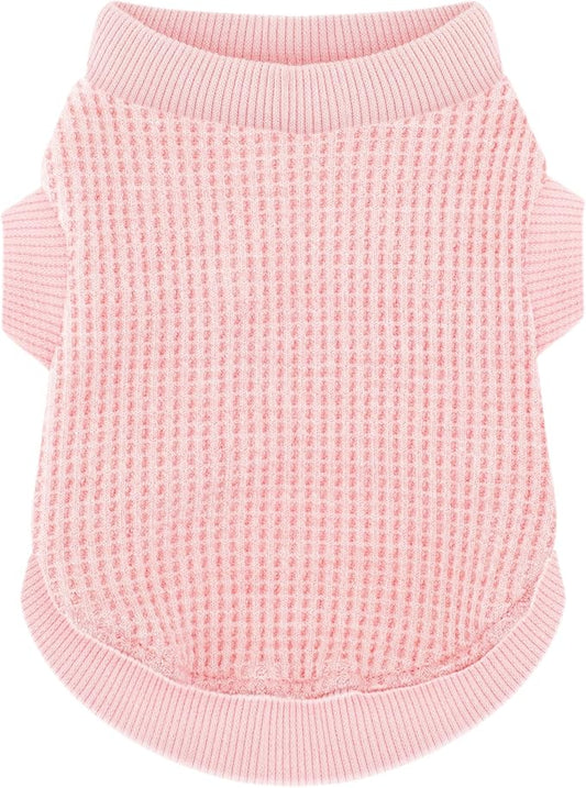 Cozy and Functional Dog Shirts for Small Puppies: Stretchable Pink Attire with Easy-On Design, Ideal for Chihuahuas and Yorkies - Enhance Comfort and Playfulness on Chill Days X-Small
