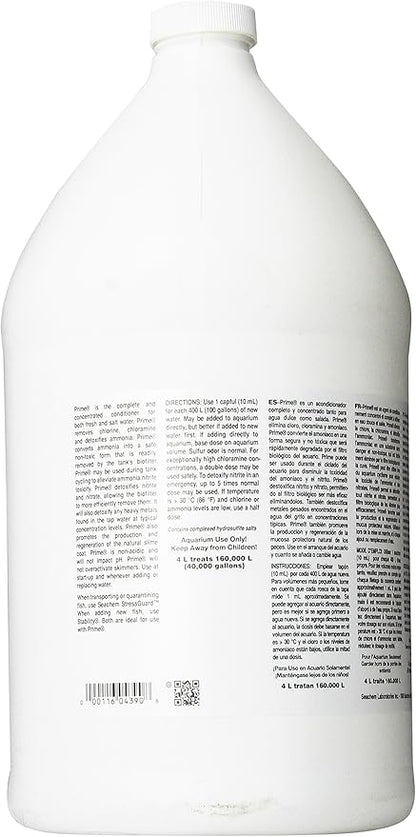 Seachem Prime Fresh and Saltwater Conditioner - Chemical Remover and Detoxifier 1 gal