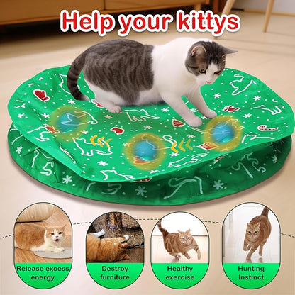 Interactive Cat Toys Ball Fast Rolling in Pocket, Motion Activate Chirping Cat Ball Christmas Cat Toys 2025 Cat's Gift