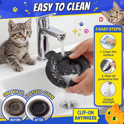 Interactive Cat Toys for Indoor Cats - Automatic Flying Bird Feather Toy, USB Rechargeable Electric Cat Teaser with Strong Sticky Base, Smart Motion Self-Play Toy for Bored Cats(Brown)