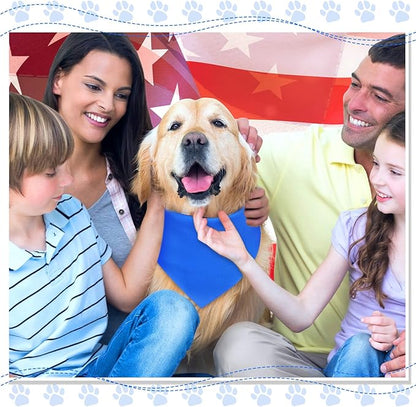 Abbylike 20 Pcs Sublimation Blank Dog Bandanas Plain Bandanas for Dogs Heat Transfer Triangle Bibs DIY for Puppy Cat Pets Birthday Costume Accessories Party Decoration (Blue,Small)