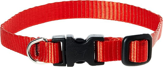LupinePet Basics 1/2" Red 8-12" Adjustable Collar for Small Dogs