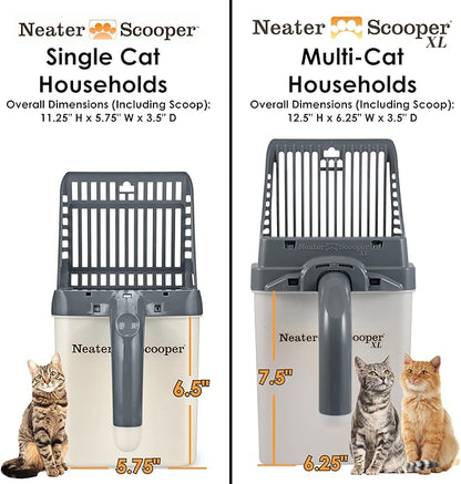 Neater Pet Brands Neater Scooper XL Cat Litter Scoop, 15 Refill Bags – Extra-Large Capacity Mess-Free Cat Litter Scooper with Bag for Large & Multiple Cats, Spill-Proof Litter Box Scooper with Holder