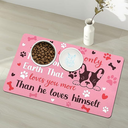 Pet Feeding Mat for Floors Waterproof Dog Mat for Food and Water Absorbent Quick Dry Non Slip mat for Cat Bowls